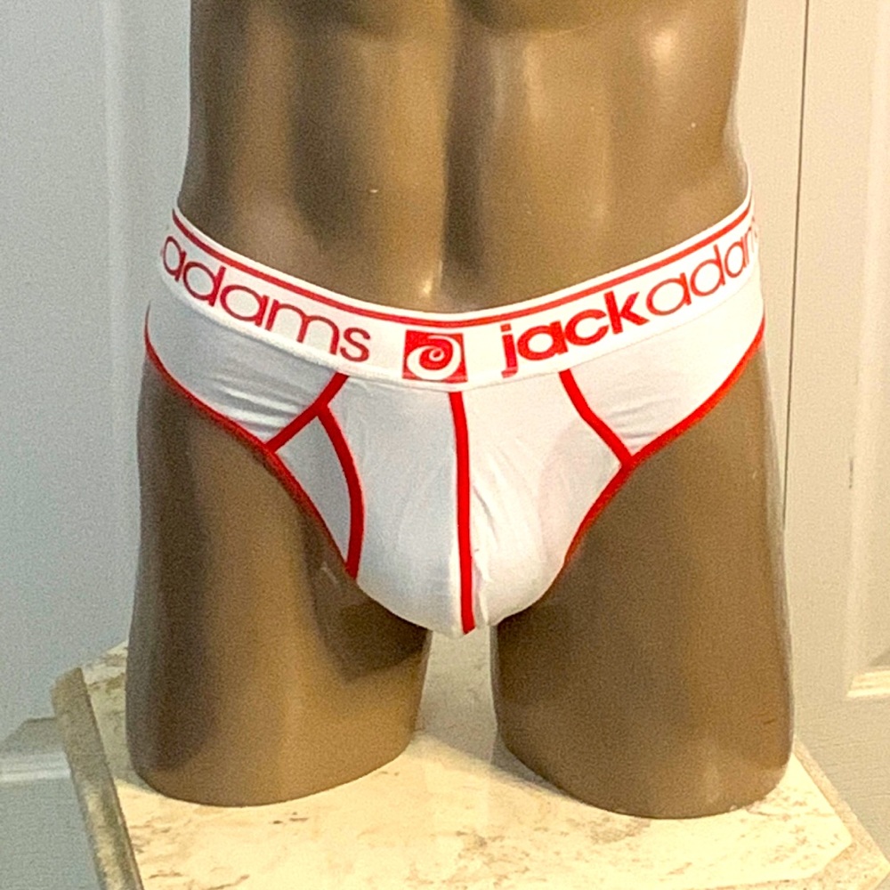 New Red/White Sprinter Thong by Jack Adams AK432